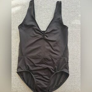 Suffolk black leotard with mesh back